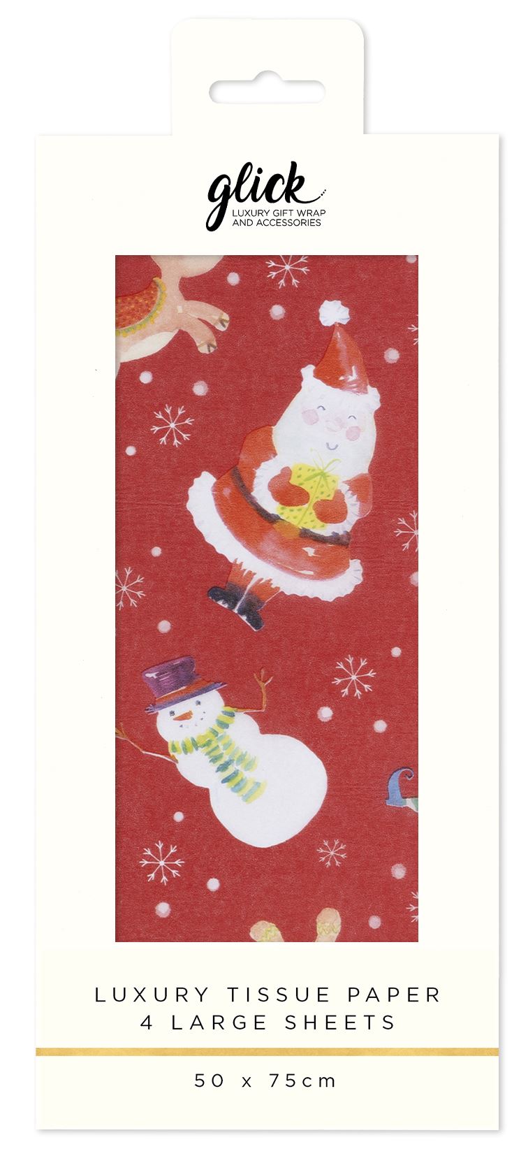 TISSUE SANTA'S WORKSHOP RED