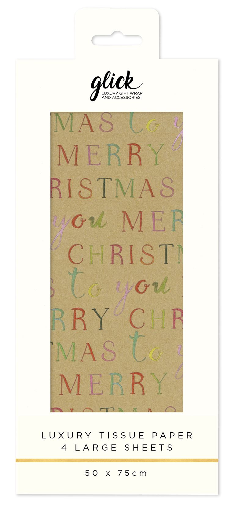 TISSUE EXQUISITE MERRY CHRISTMAS GOLD