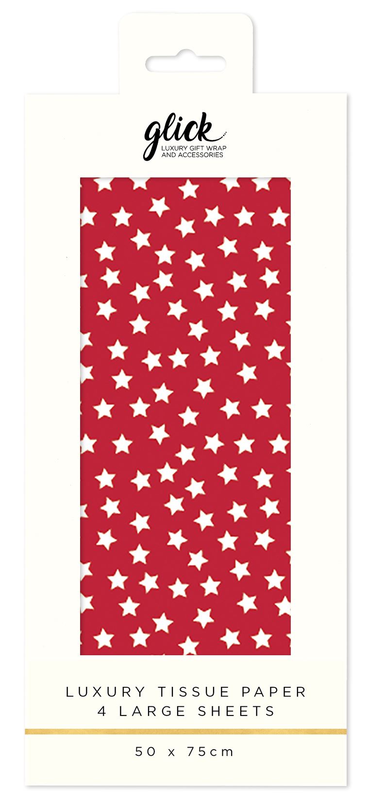 TISSUE STARS RED