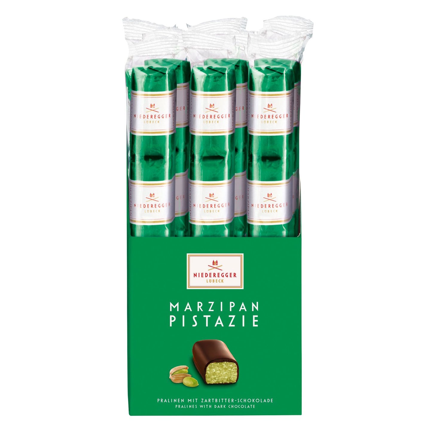 Dark chocolate pistachio marzipan mini loaves