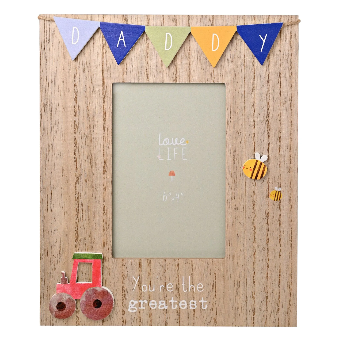 LOVE LIFE 4" X 6" BUNTING FRAME - DADDY
