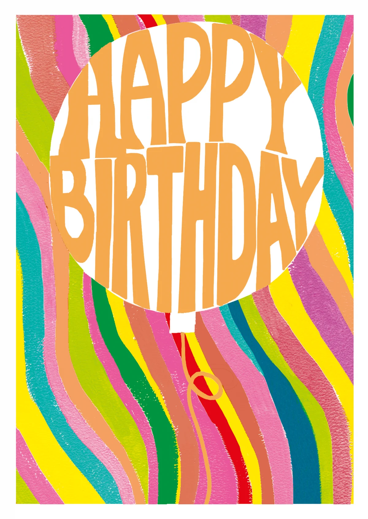 WAVY BALLOON HAPPY BIRTHDAY