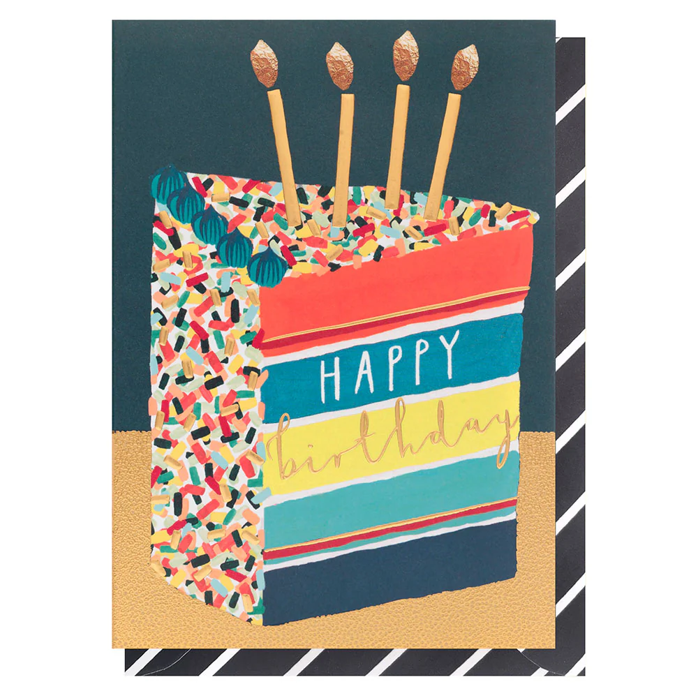 SPRINKLE CAKE SLICE BIRTHDAY