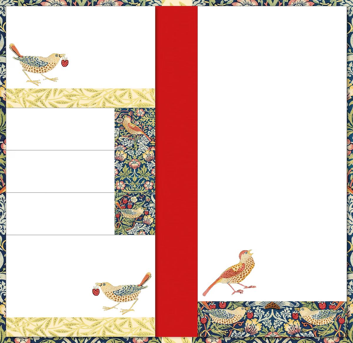 Pocket Sticky Notes - William Morris - Strawberry Thief