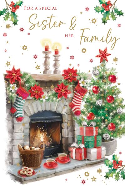 SISTER & FAMILY STOCKINGS/MANTLEPIECE
