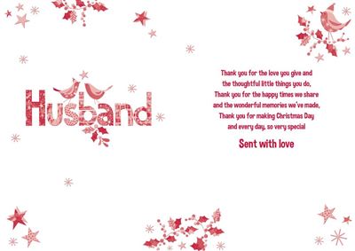 HUSBAND KISSING ROBINS