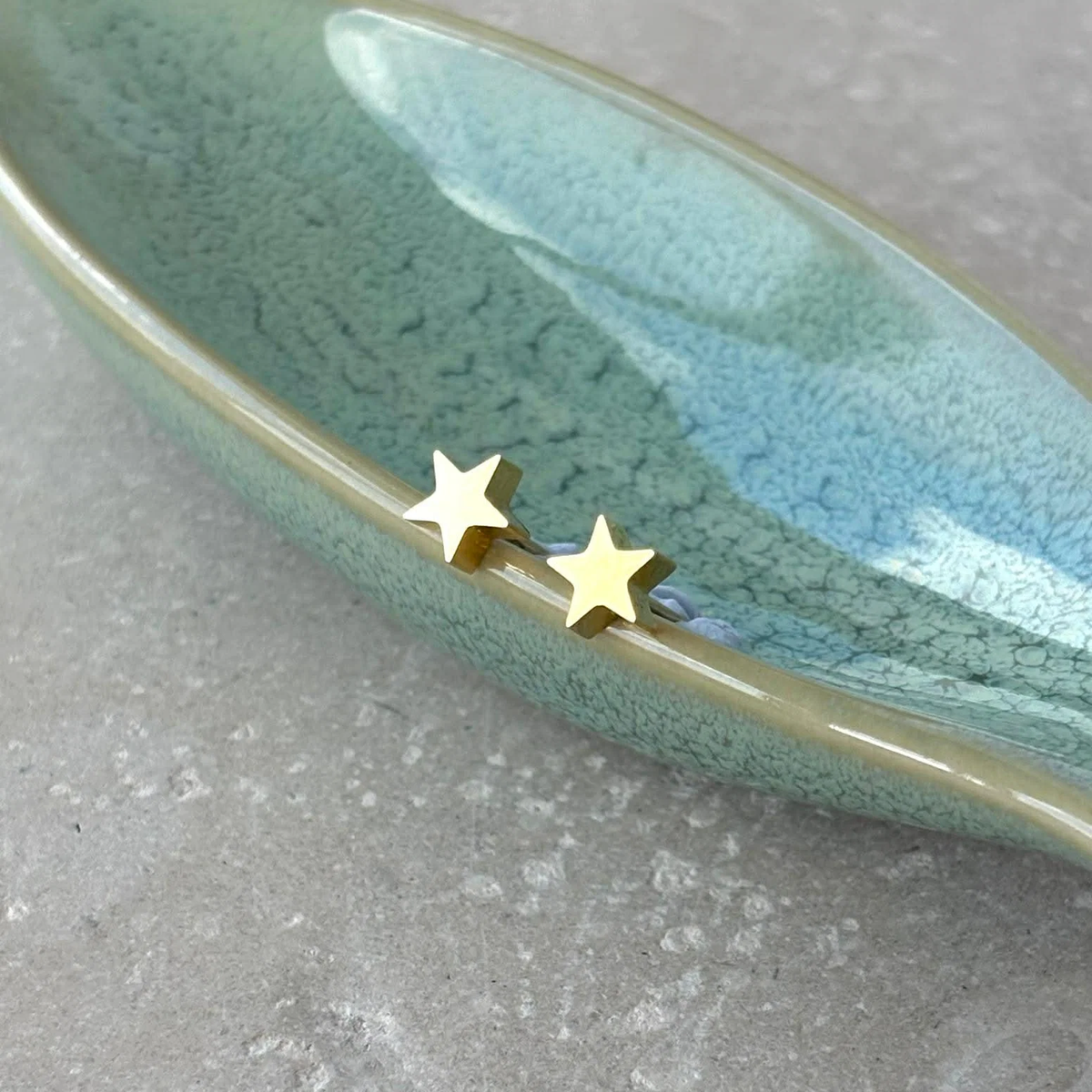 Gold Mini Star Studs - Flax Barn Waterproof Jewellery