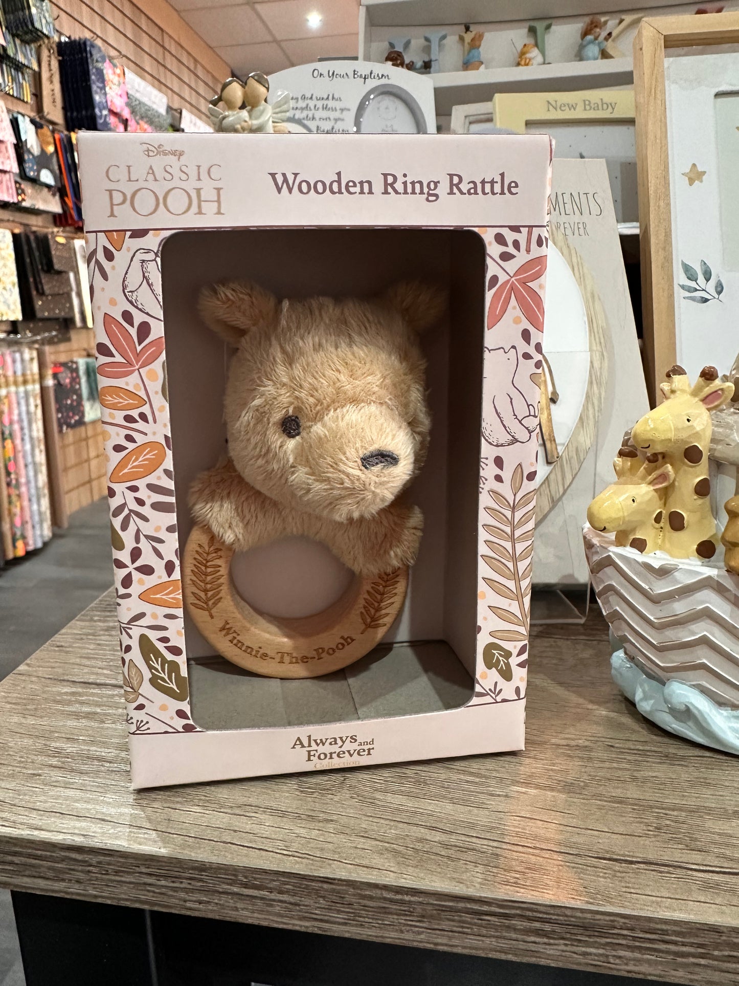 Winnie the Pooh Always & Forever Wooden Ring Rattle