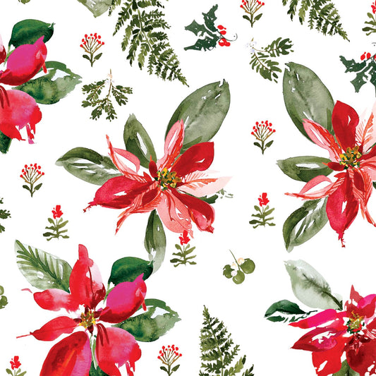 NAPKIN PERFECT POINSETTIA RED