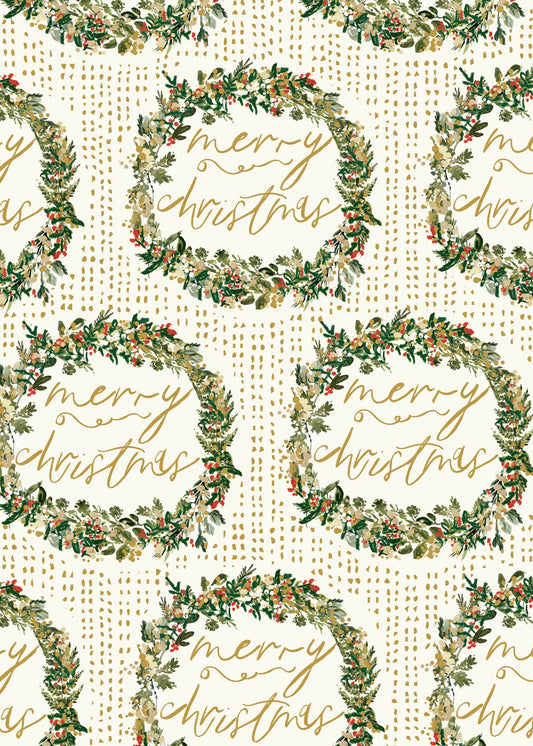 WRAP GOLDEN GARLAND WREATH