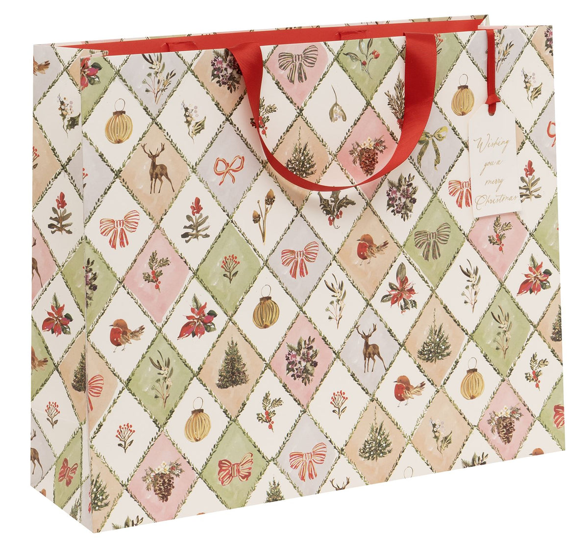 GIFT BAG SHOPPER LANDSCAPE WINTER WEAVE