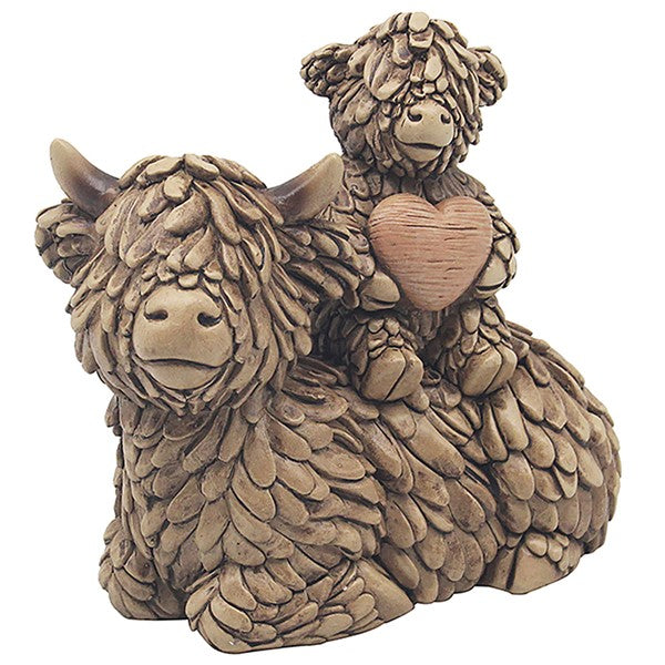 Hughie Highland Cow Heart Lying