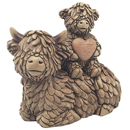 Hughie Highland Cow Heart Lying