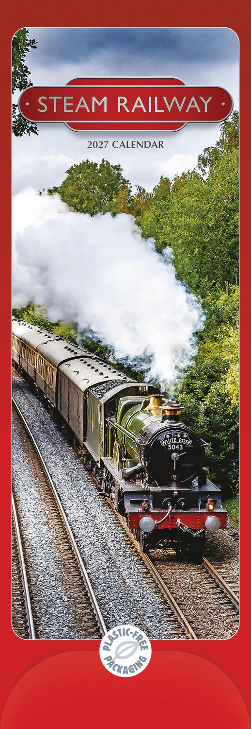Steam Railway Slim Calendar 2027