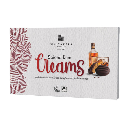 Whitakers dark choc covered spiced rum fondant creams