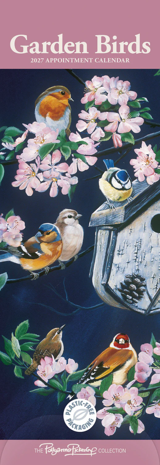 Garden Birds by Pollyanna Pickering Slim Calendar 2027
