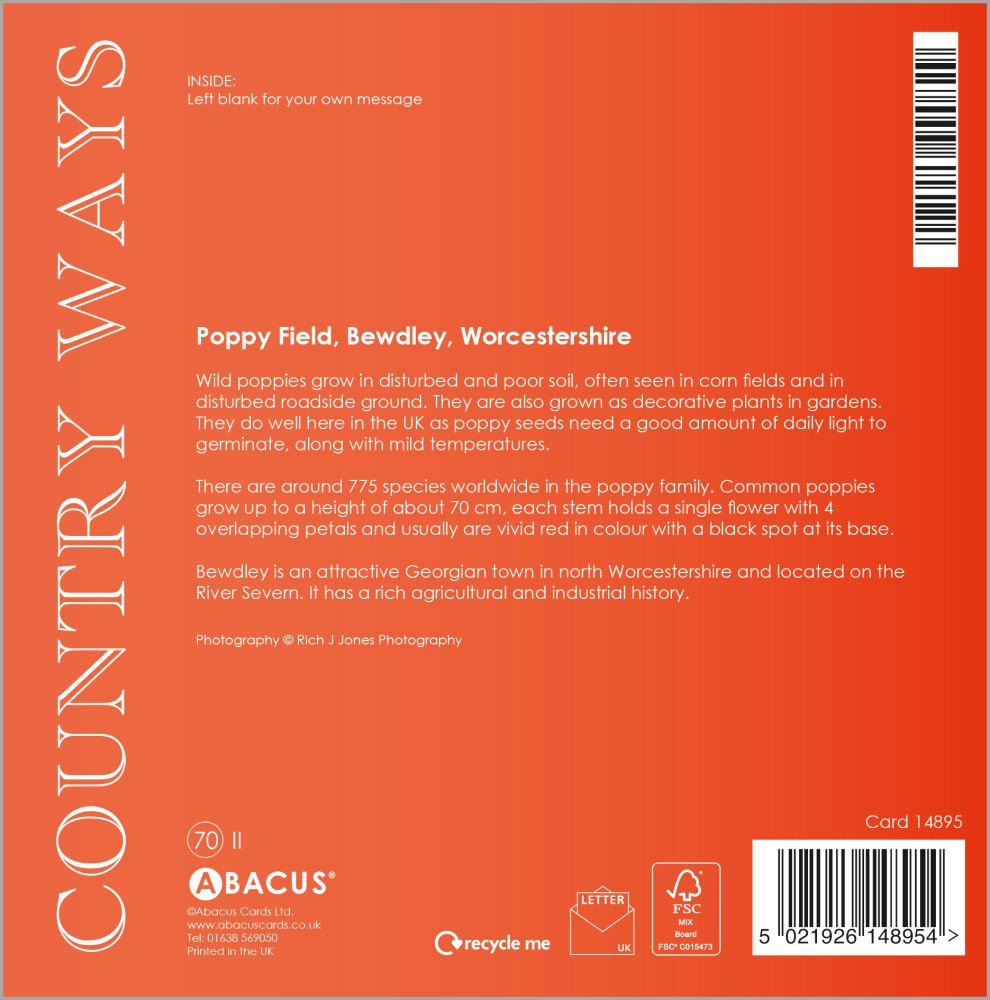 POPPY FIELD, BEWDLEY, WORCESTERSHIRE