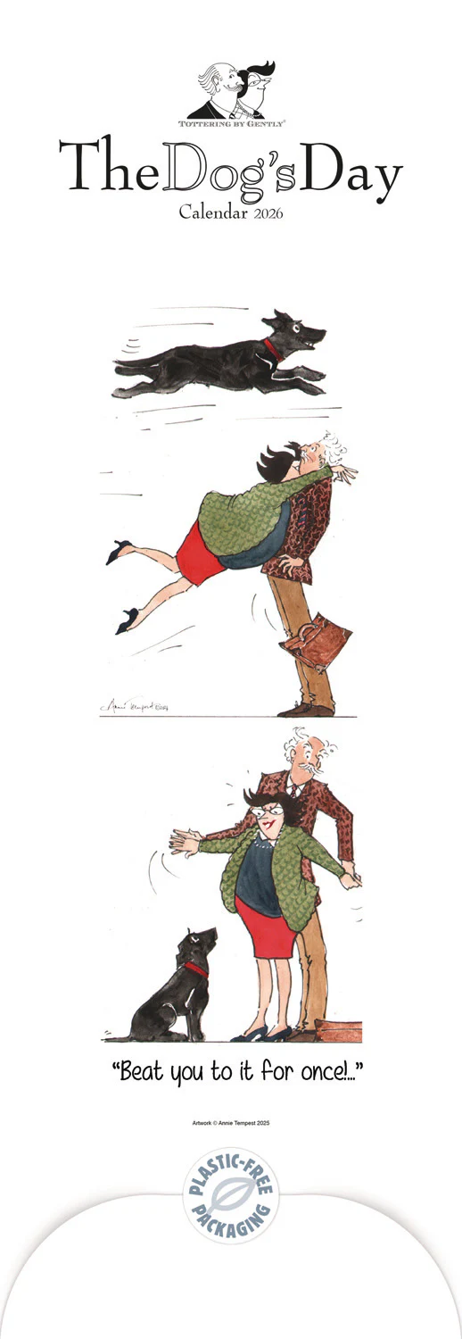 Tottering By Gently, Dogs Day Slim Calendar 2026 (PFP)