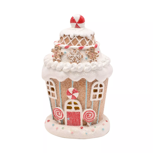 Santa & Friends Light up Gingerbread House - Candy Cane