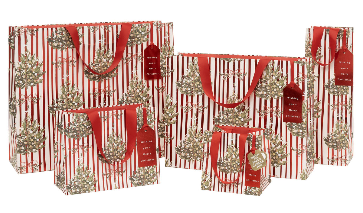 BAG SHOPPER LANDSCAPE STRIPED SPRUCE