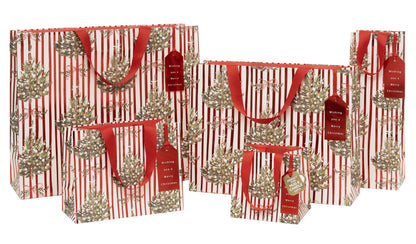 BAG SHOPPER LANDSCAPE STRIPED SPRUCE