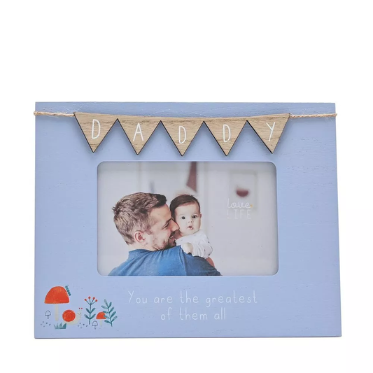 LOVE LIFE 6" X 4" FRAME WITH BUNTING - DADDY