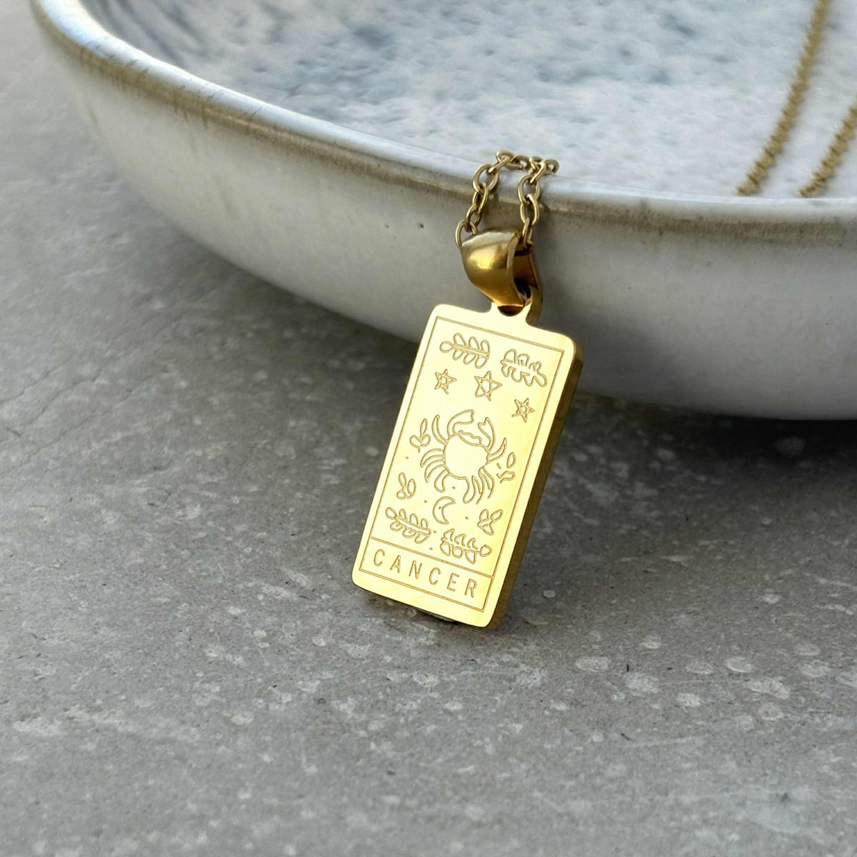 Cancer Star Sign Necklace - Flax Barn Waterproof Jewellery