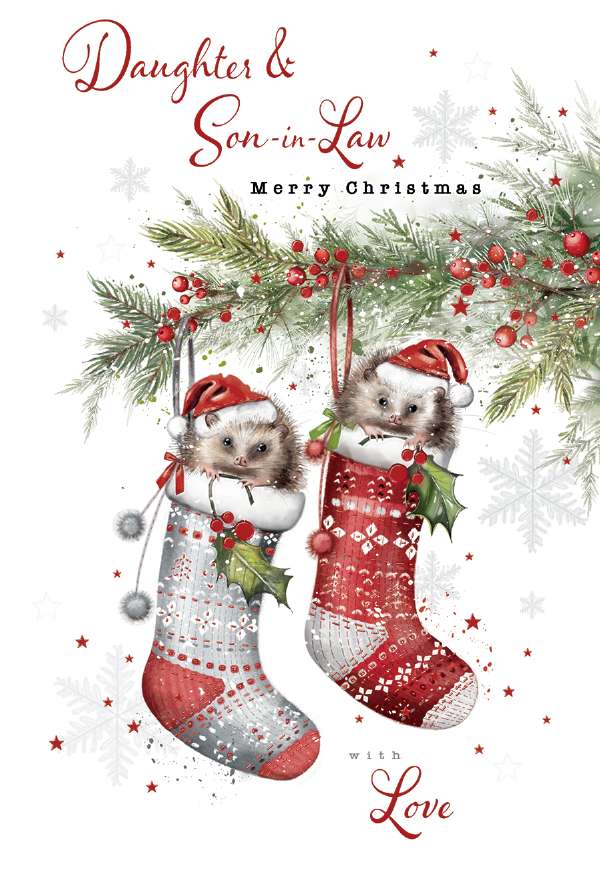 DAUGHTER & SON-IN-LAW HEDGEHOG STOCKINGS