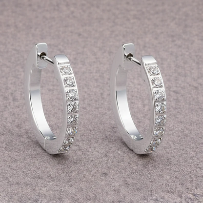 Silver Channel Zirconia Huggies - Flax Barn Waterproof Jewellery