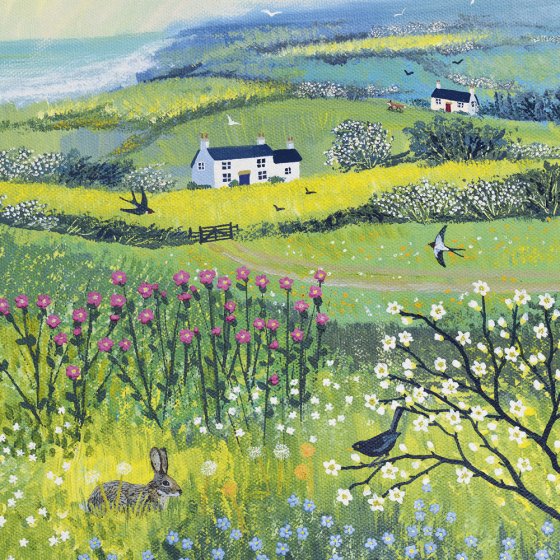 COTTAGE AND MEADOW SCENE
