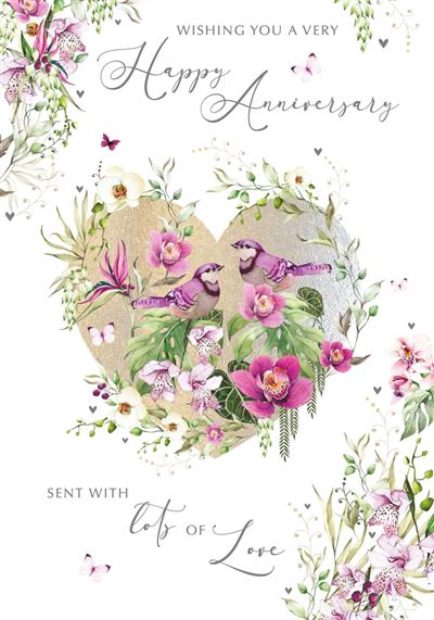 (ANN) HEART ORCHID/BIRDS