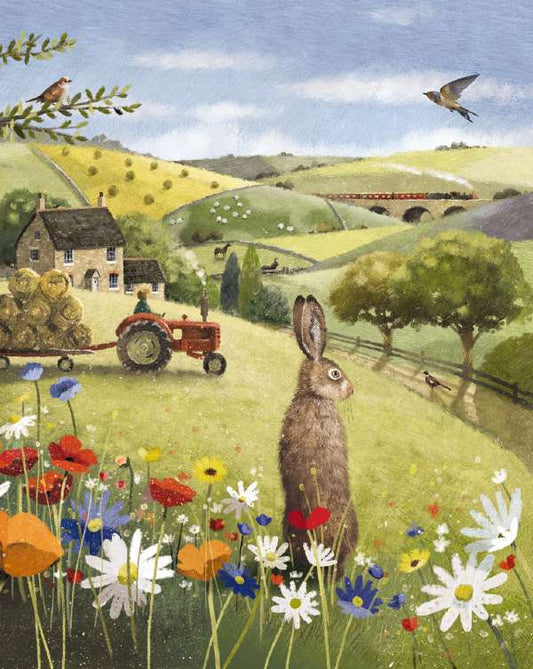 PKT 34 BUNNY IN FIELD