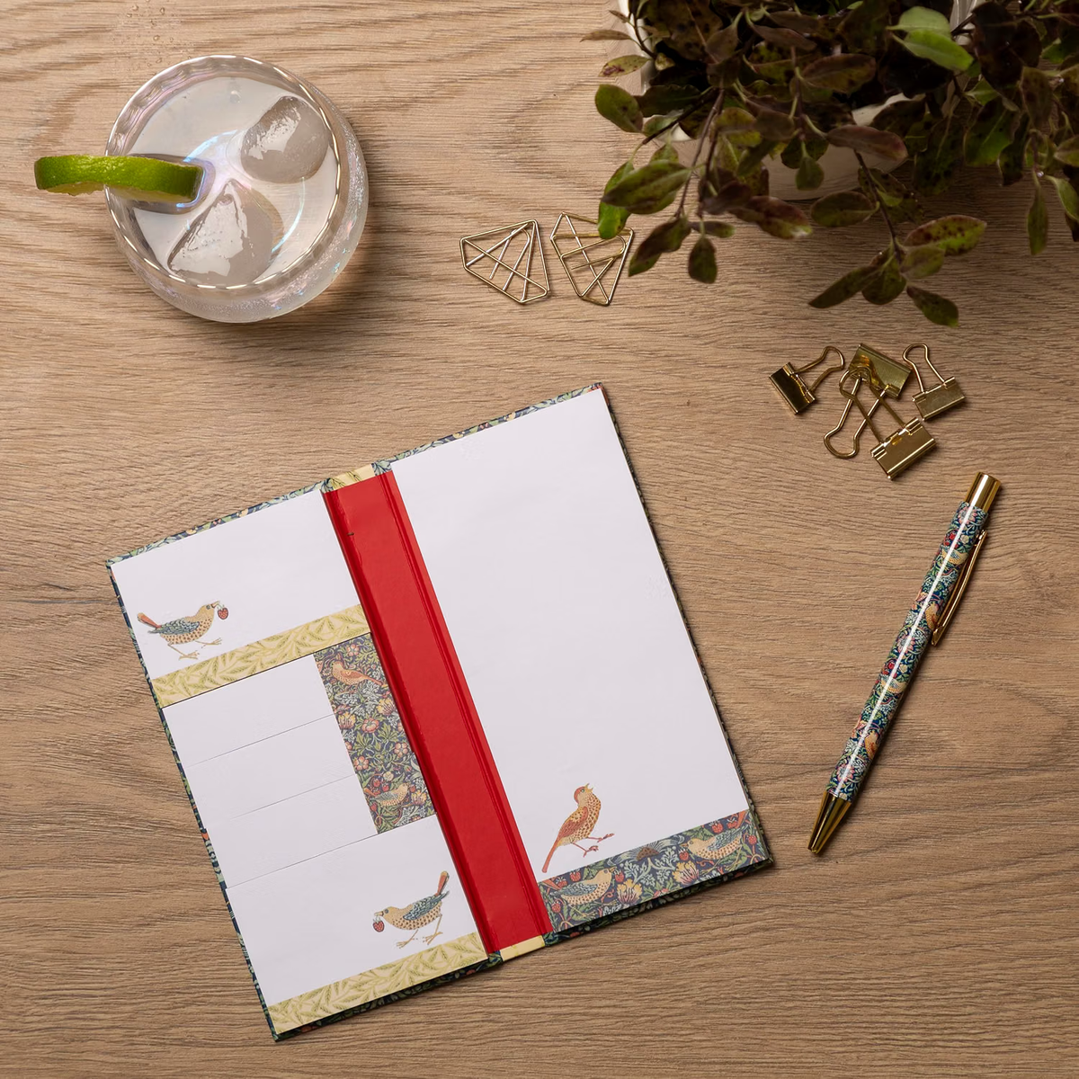 Pocket Sticky Notes - William Morris - Strawberry Thief