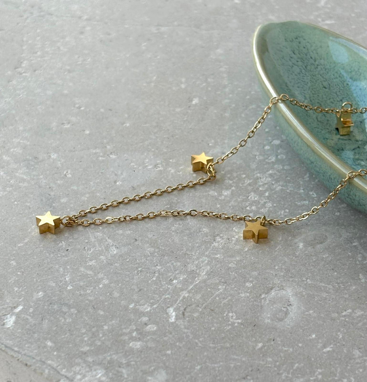 Gold Mini Star Necklace - Flax Barn Waterproof Jewellery