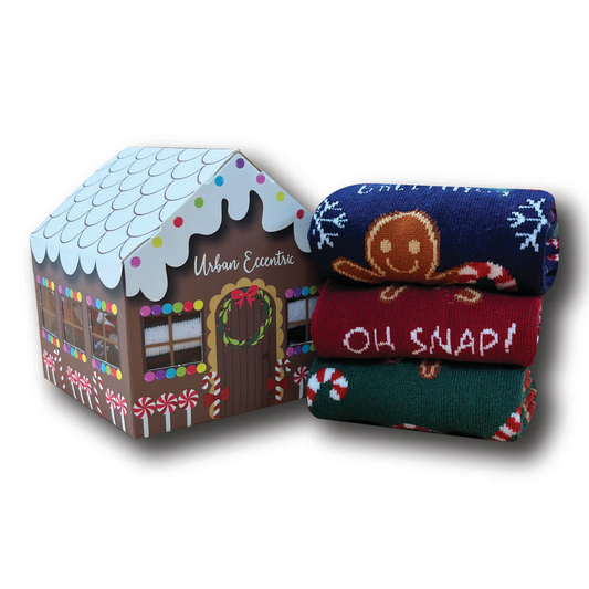 SOCKS - MULTI-PACK (3-IN) - GINGERBREAD HOUSE