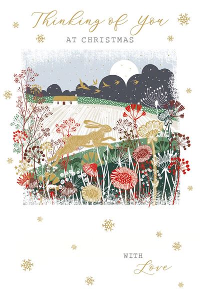 THINKING OF YOU WINTER SCENE/HARE