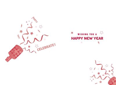 HAPPY NEW YEAR PARTY POPPER