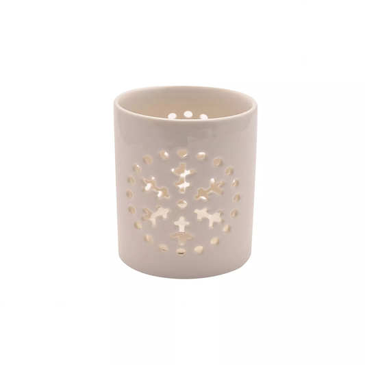 Candle Holder with Snowflake Design 7cm