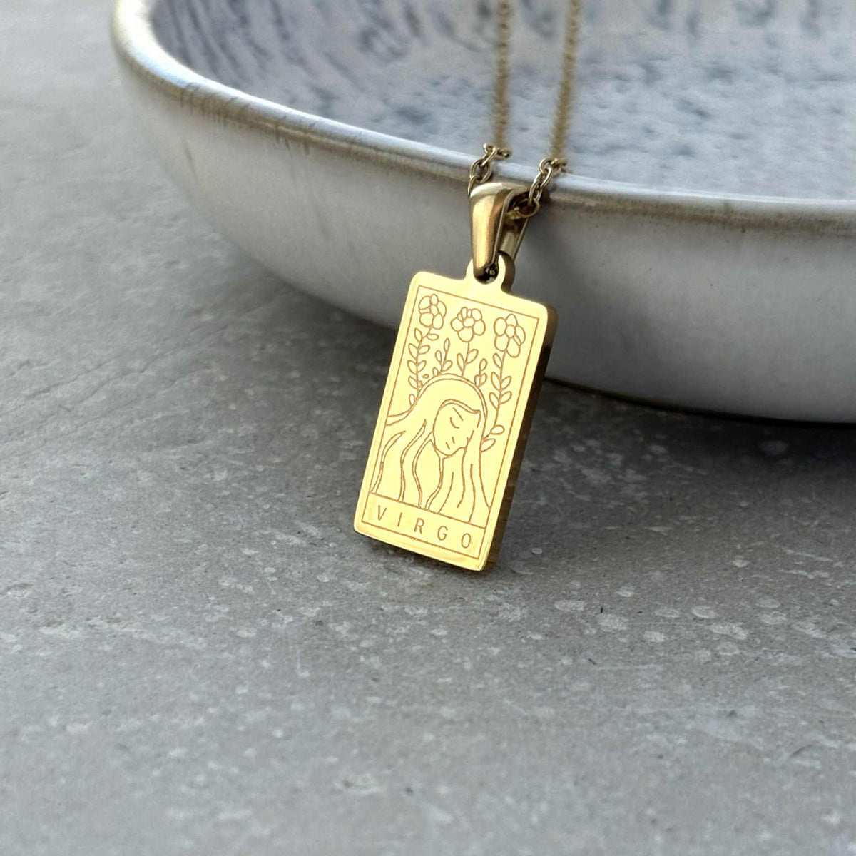Virgo Star Sign Necklace - Flax Barn Waterproof Jewellery
