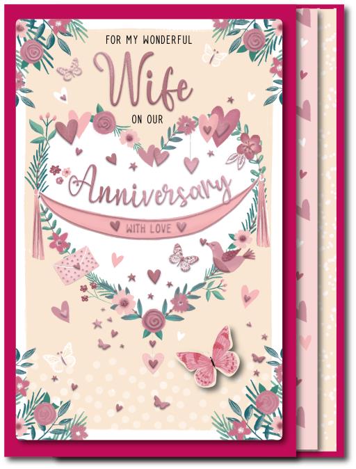 WIFE ANNIVERSARY BOXED CARD