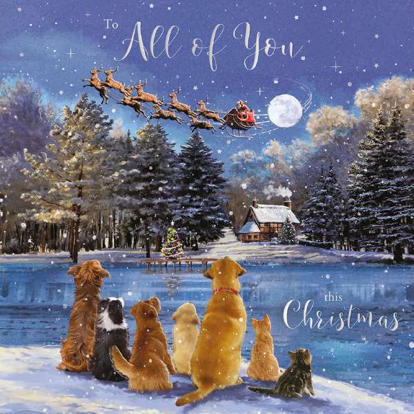 ALL OF YOU - DOGS WATCHING SANTA