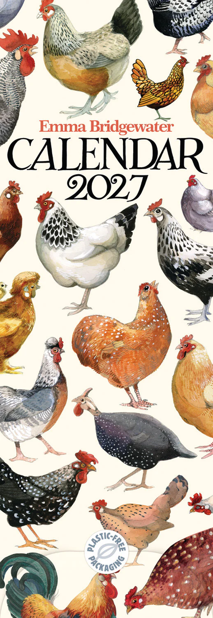 Emma Bridgewater, Chickens & Hens Slim Calendar 2027