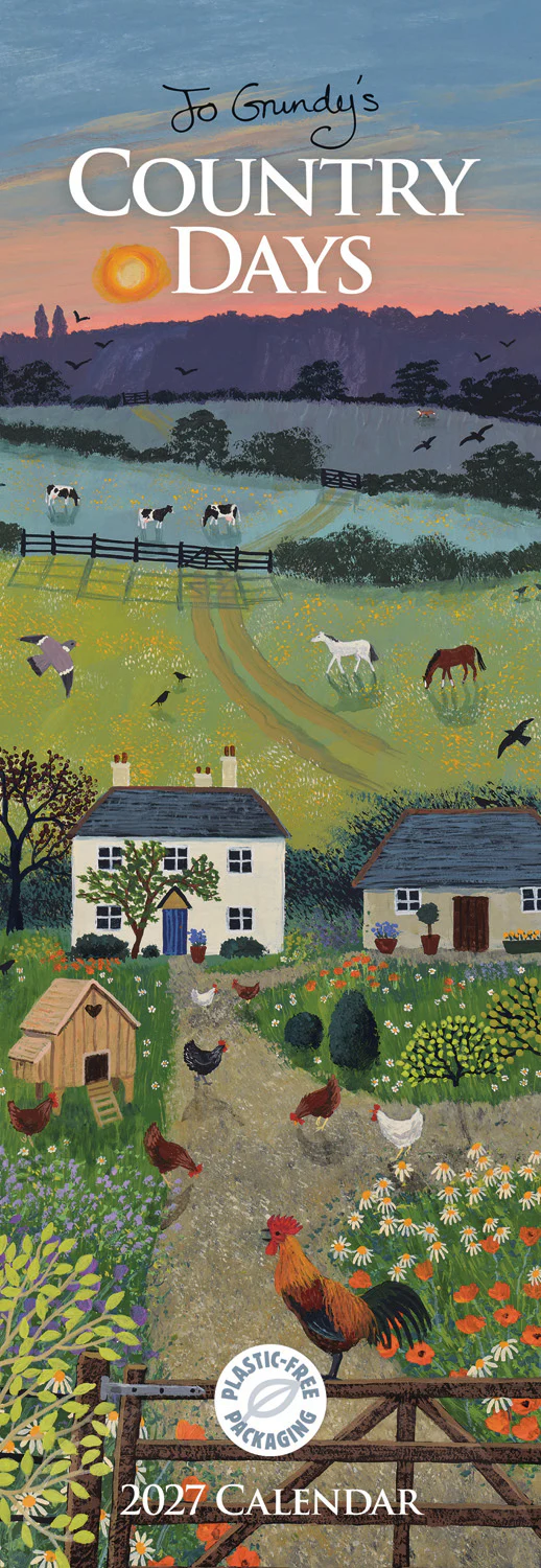 Country Days, Jo Grundy Slim Calendar 2027
