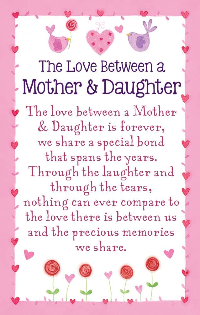 MOTHER & DAUGHTER KEEPSAKE CARD