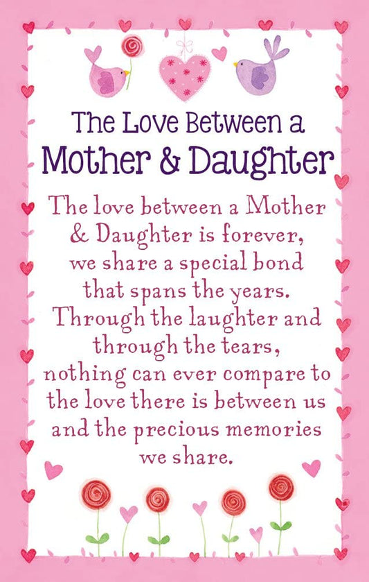 MOTHER & DAUGHTER KEEPSAKE CARD