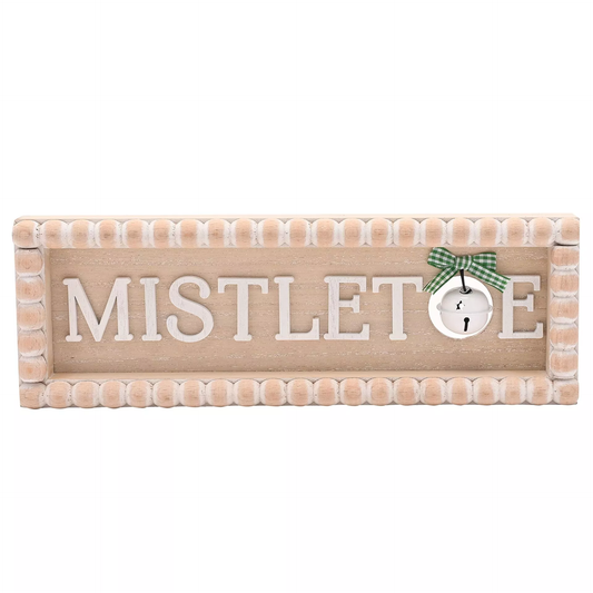 Bobble Mantel Plaque - Mistletoe