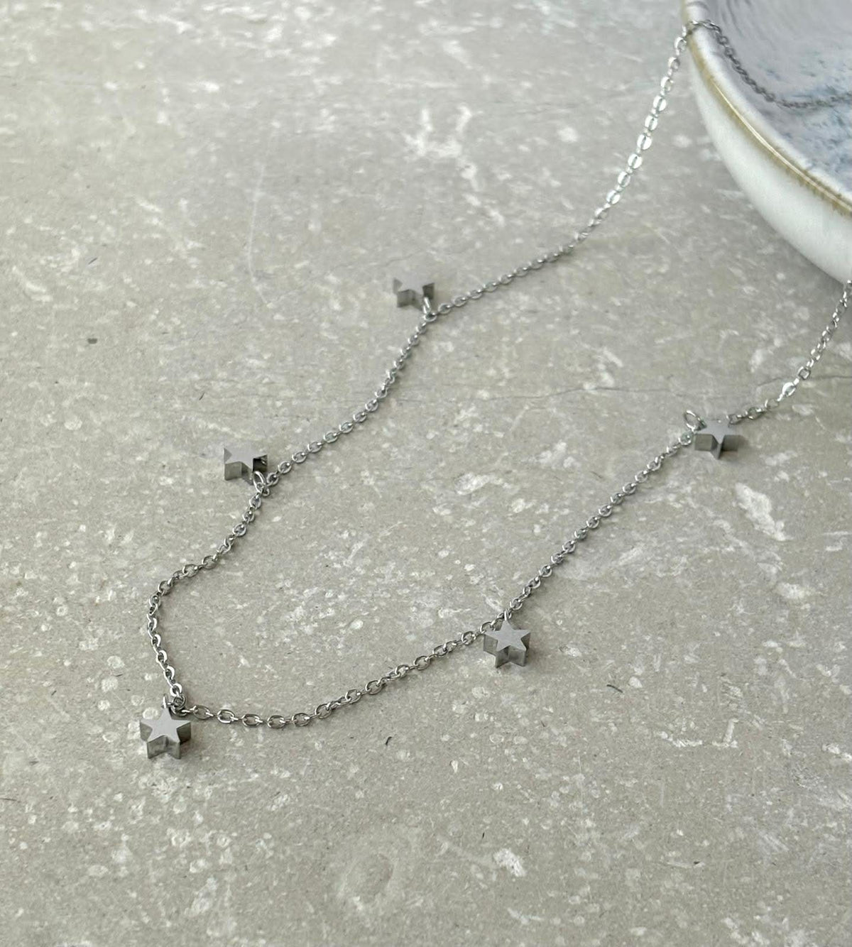 Silver Mini Star Necklace - Flax Barn Waterproof Jewellery