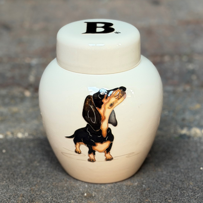 MOORCROFT - THE LOYAL COMPANION (DACHSHUND) GINGER JAR