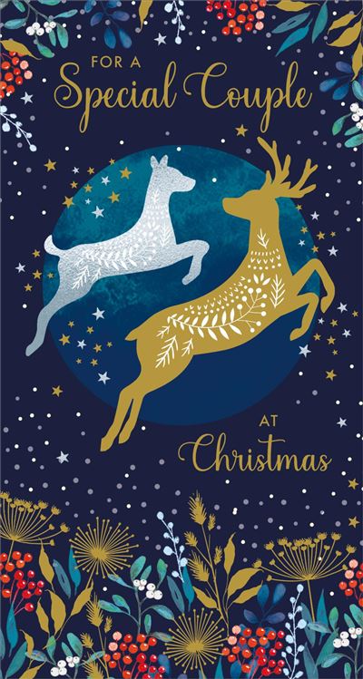 SPECIAL COUPLE LEAPING DEER