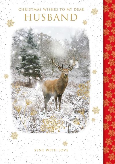 HUSBAND STAG IN SNOW